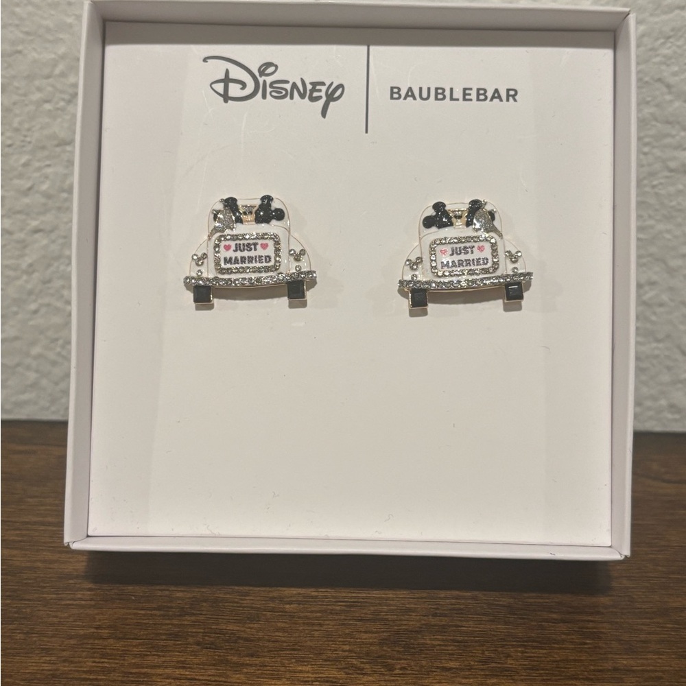 BaubleBar Disney Just Married Earrings - Black and White